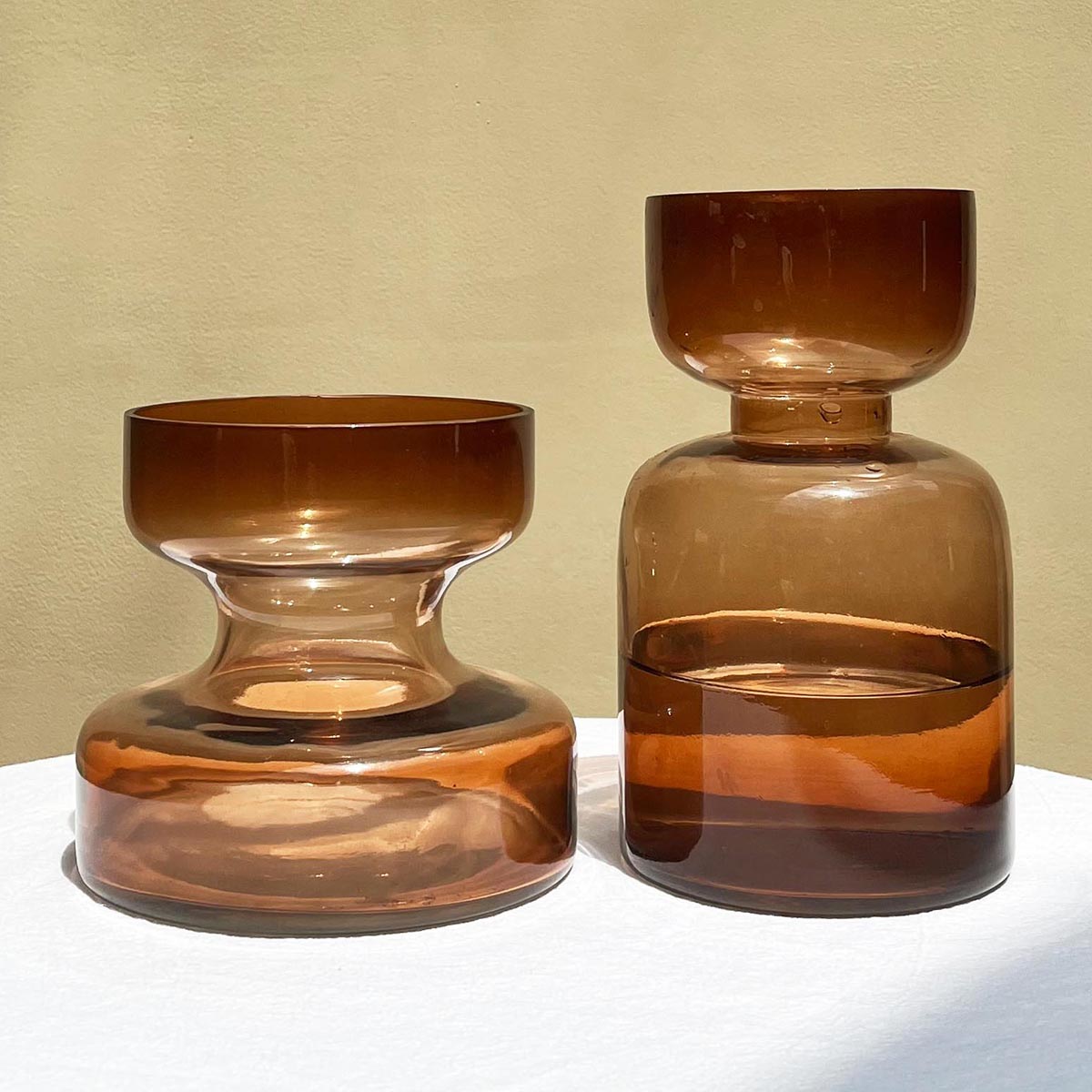 Delisted-Glass Home Decor Vase | Haze Brown、mySite、camillekostekn