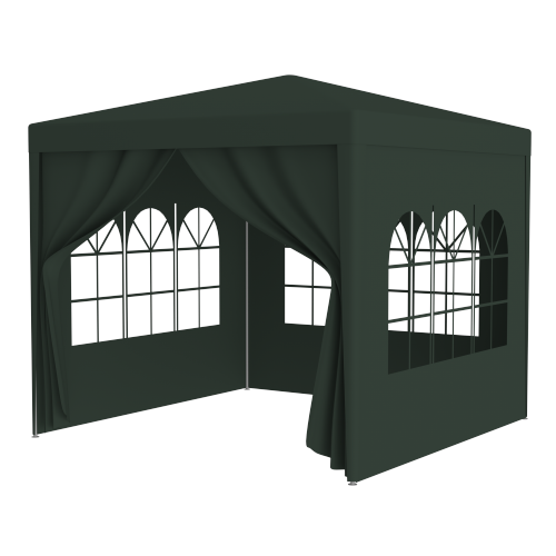 10'x10' Party Tent Outdoor Heavy Duty Gazebo Wedding Canopy + 4 Removable Walls、、eastwooduniform