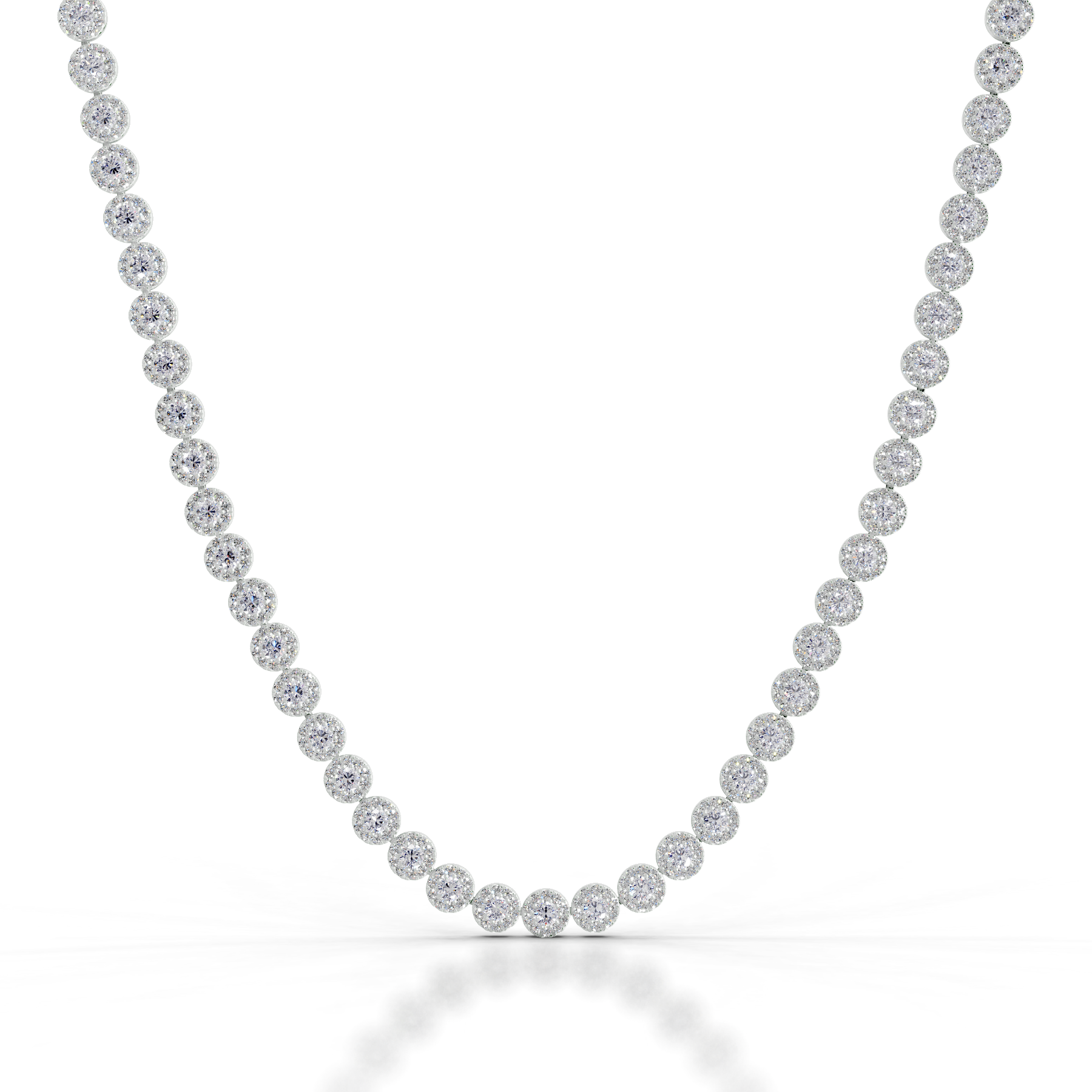 Gaynelle Lab Grown Diamond Tennis Collier (10 Carat) -14K White Gold、mySite、hinf8tx79