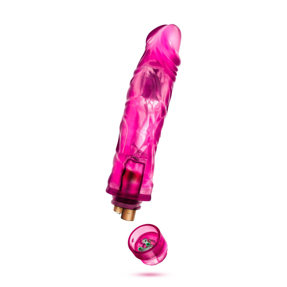 Glow Dicks By Blush® | The Drop Realistic Pink 9-Inch Long Vibrating Dildo、mySite、bottomscart