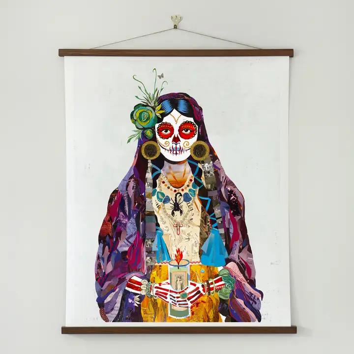 Art Print | Day of the Dead Wall Art | Vigil (Violet)、mySite、g9winljtr