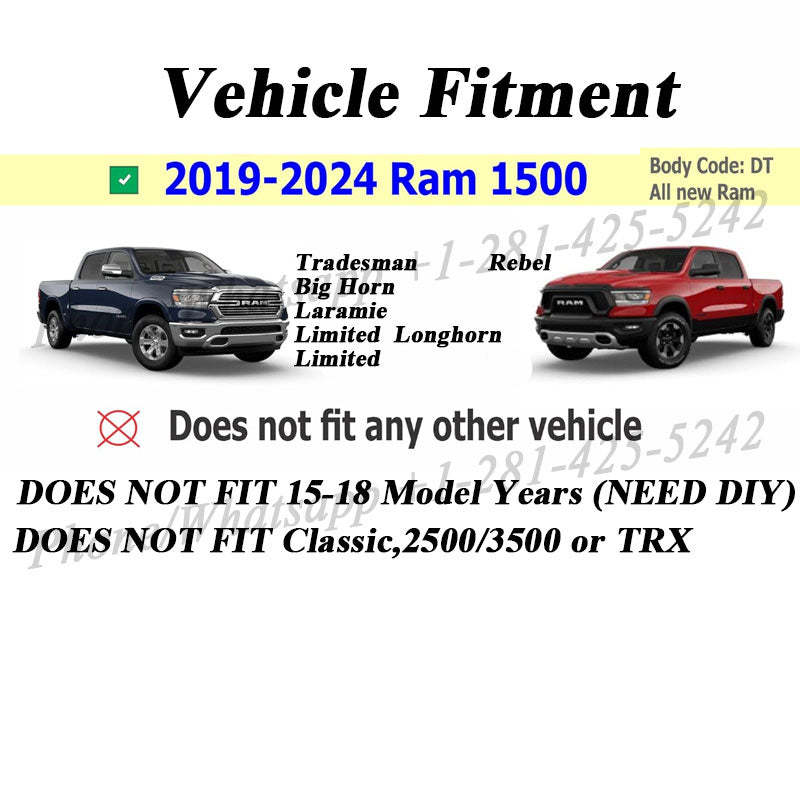 White Led Lighted Letters for Ram 1500 (2019-2025)、mySite、nflplayoffbracketp