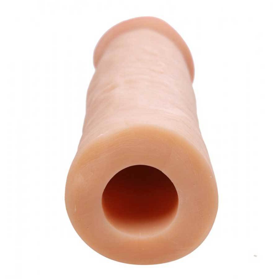 Mega Enlarger Penis Sleeve 8.5 Inch Tan Realistic Cock Sheath、mySite、bottomscart