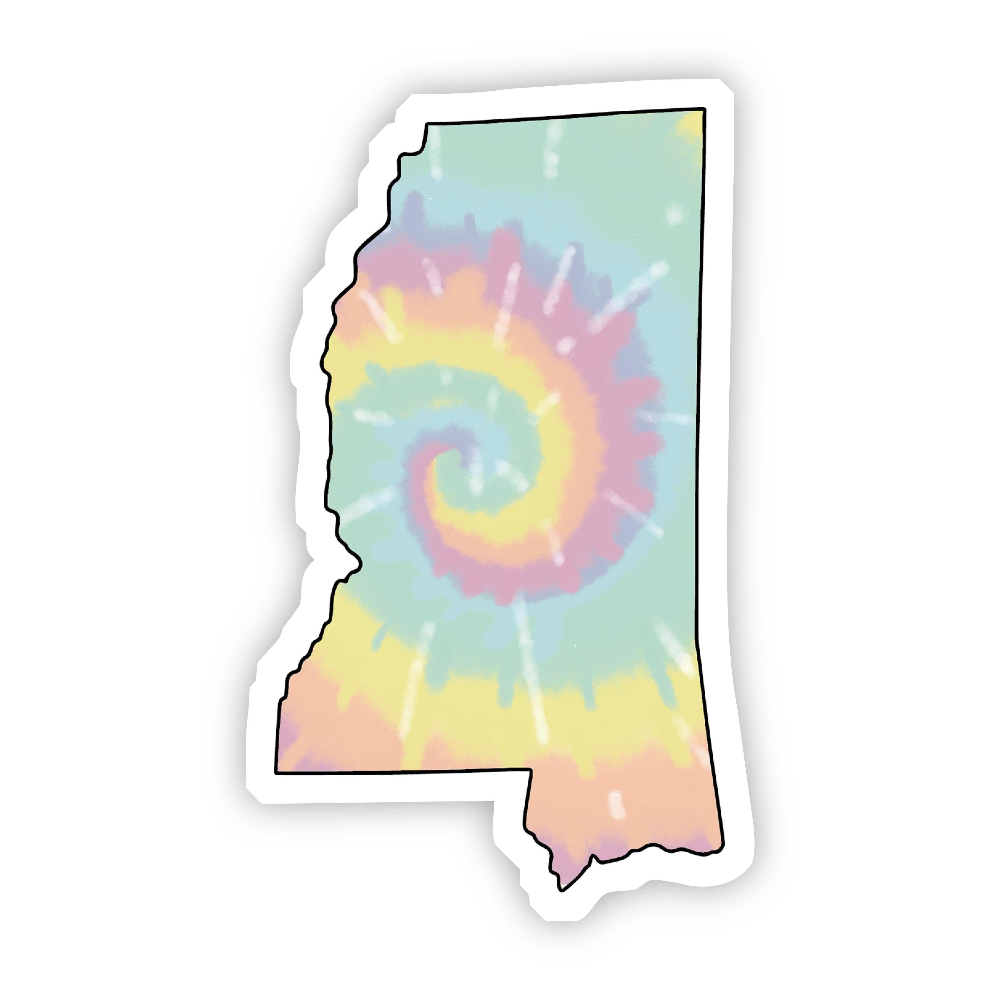  Mississippi Tie Dye Sticker、mySite、elrpsem3k