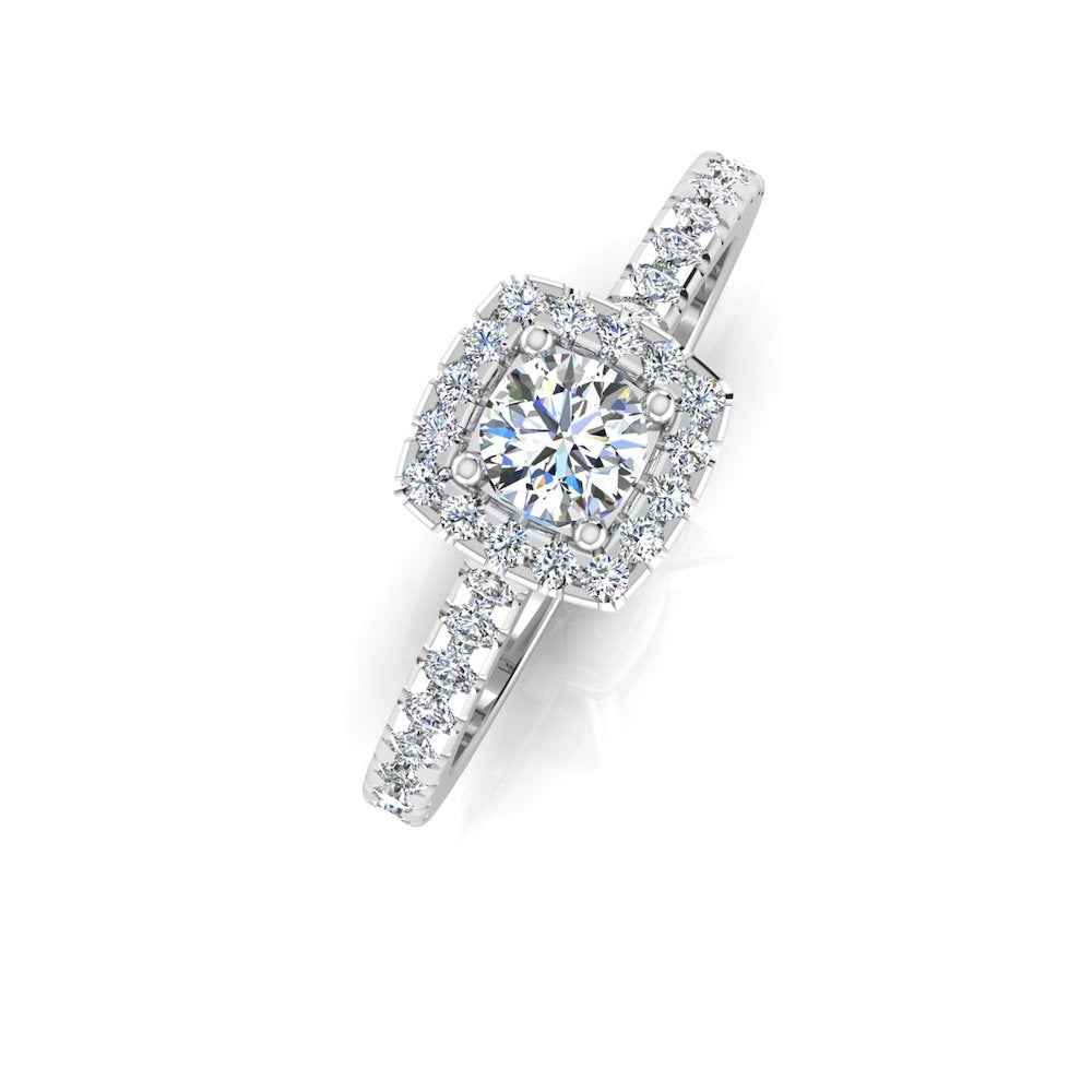 Round Brilliant Rectangle Halo Moissanite Engagement Ring、mySite、hinf8tx79