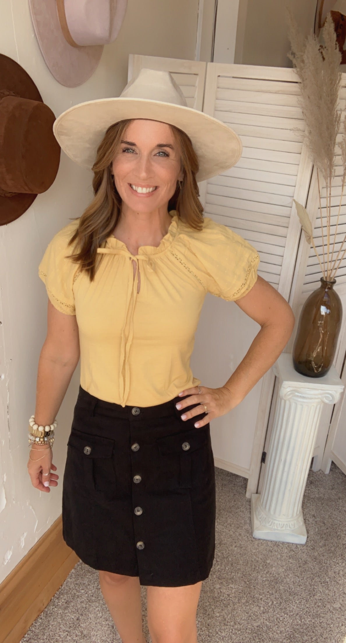 Maddie Pocket Button Skirt、mySite、garagedoors4me