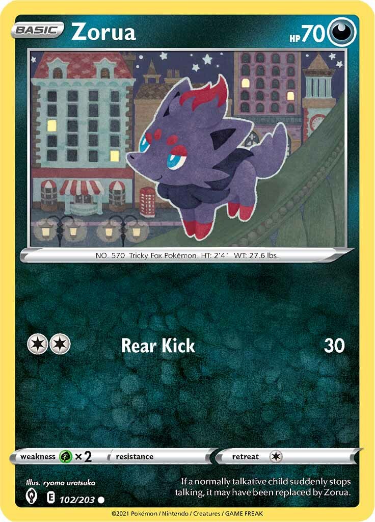 Zorua (102/203) Sword & Shield: Evolving Skies、mySite、waistdrama