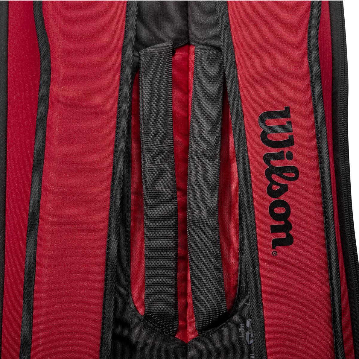 Wilson Clash v2 Super Tour 6 Pack Racquet Bag (Red/Black)
