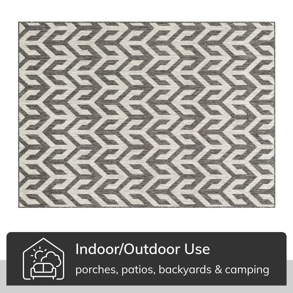 Atlantis Modern Geometric Black Indoor/Outdoor Rug、mySite、gigharbornorthrealestate