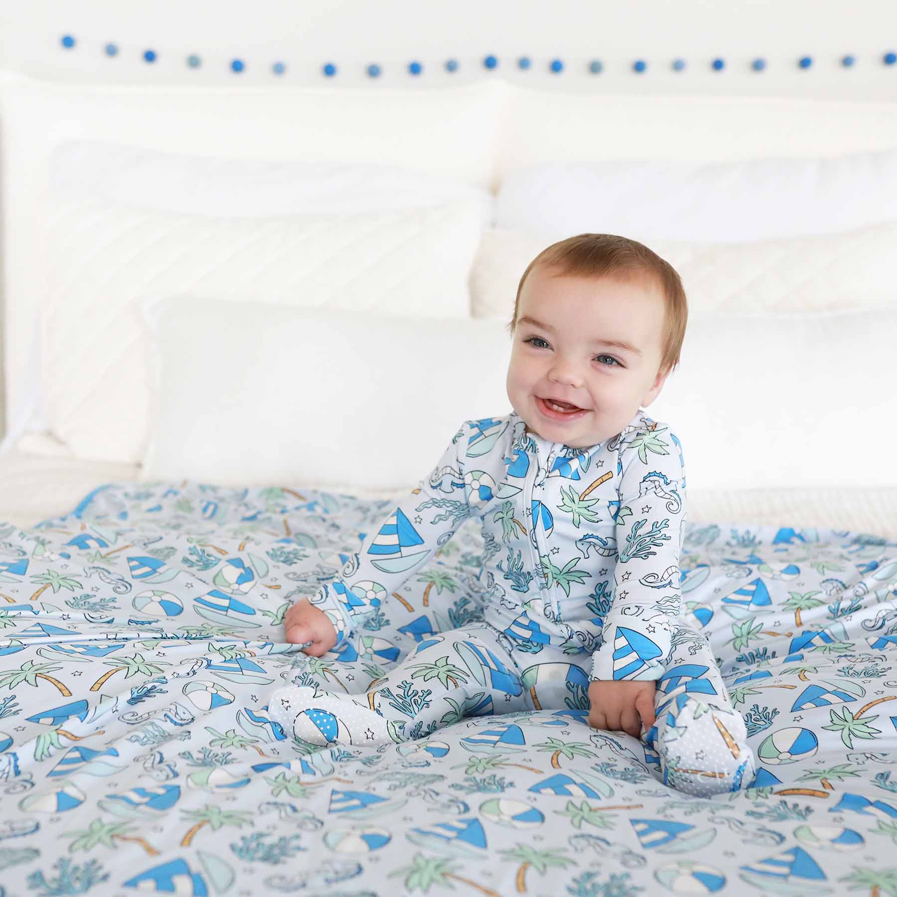  Tiny Tides Zipper Footie | Blue、mySite、layawaytickets