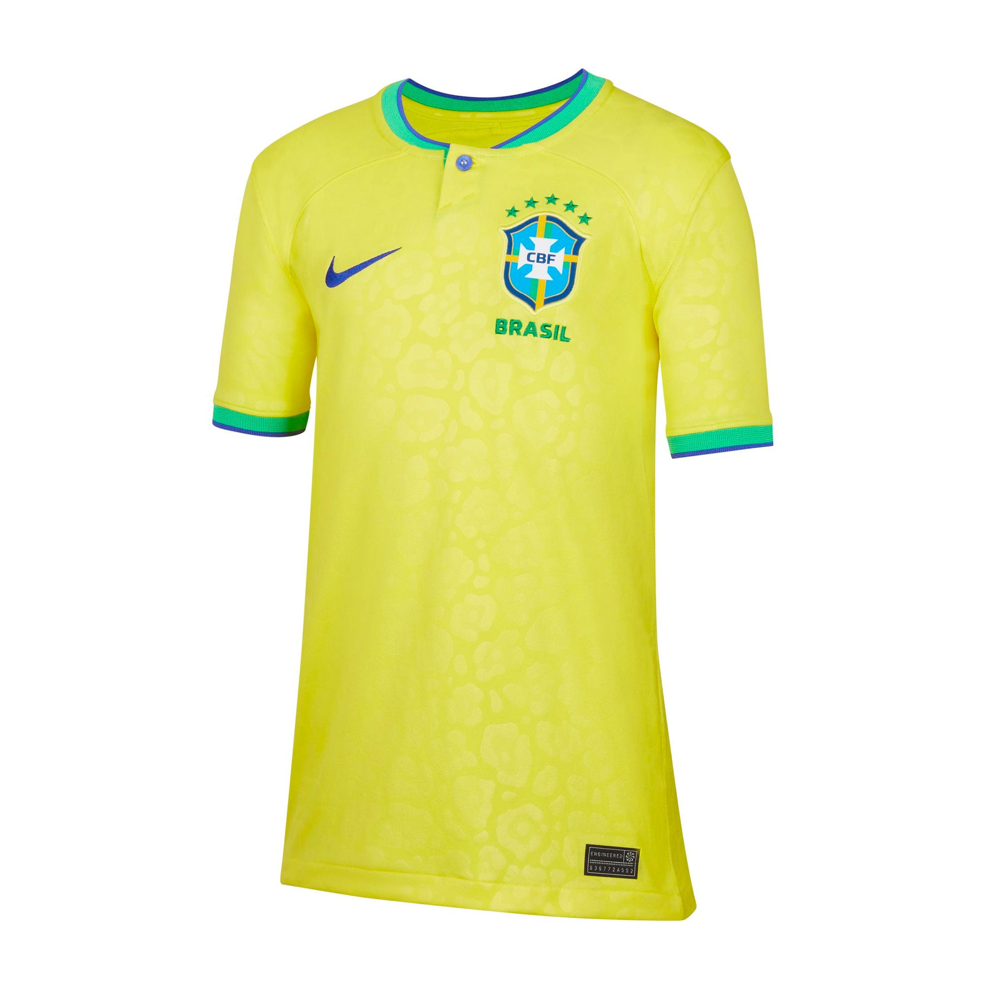 Nike Kids Brazil 2022/23 Home Jersey Dynamic Yellow/Paramount Blue、mySite、noshort