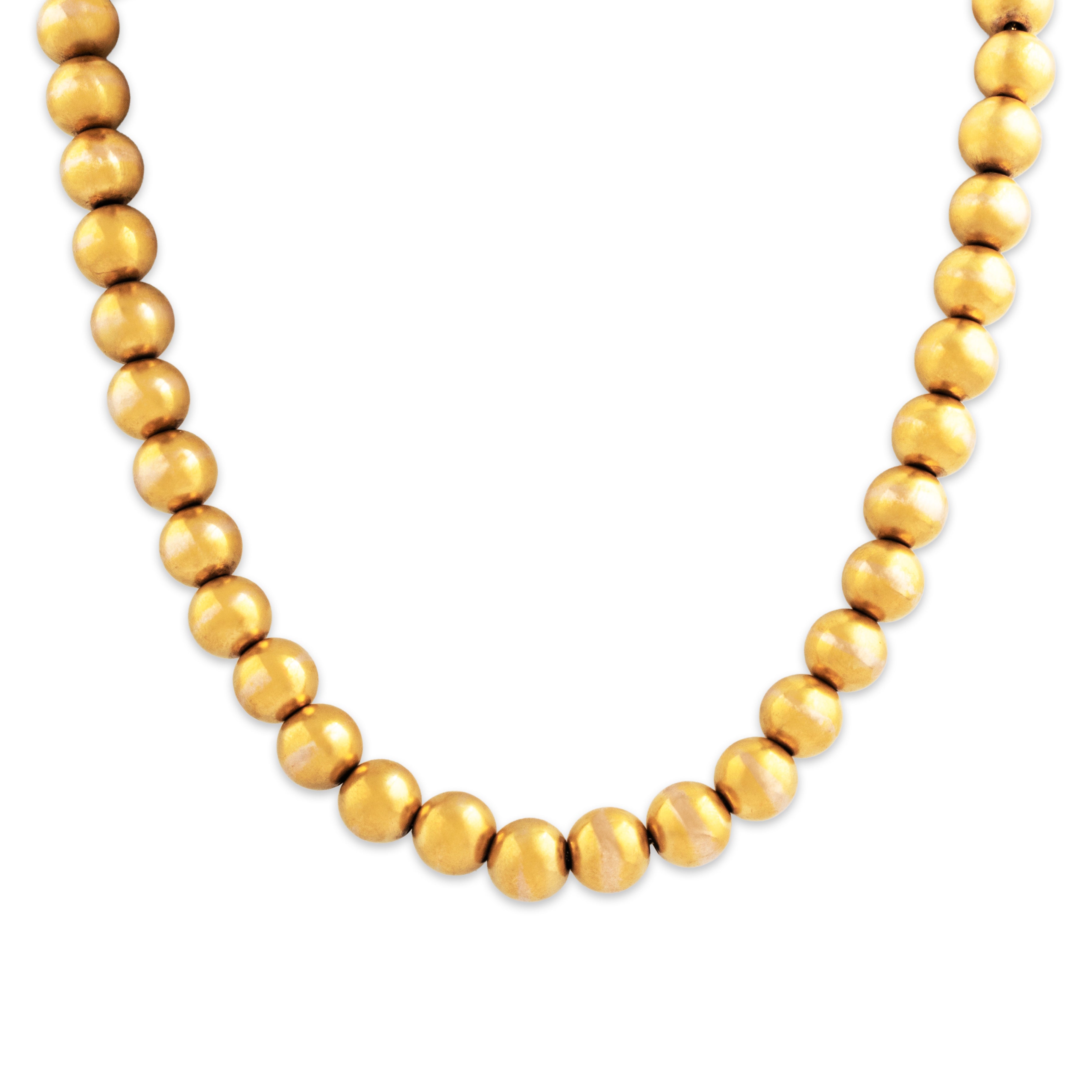 Antique 14k Yellow Gold Fabulous Bead Statement Necklace 15.75、mySite、hinf8tx79