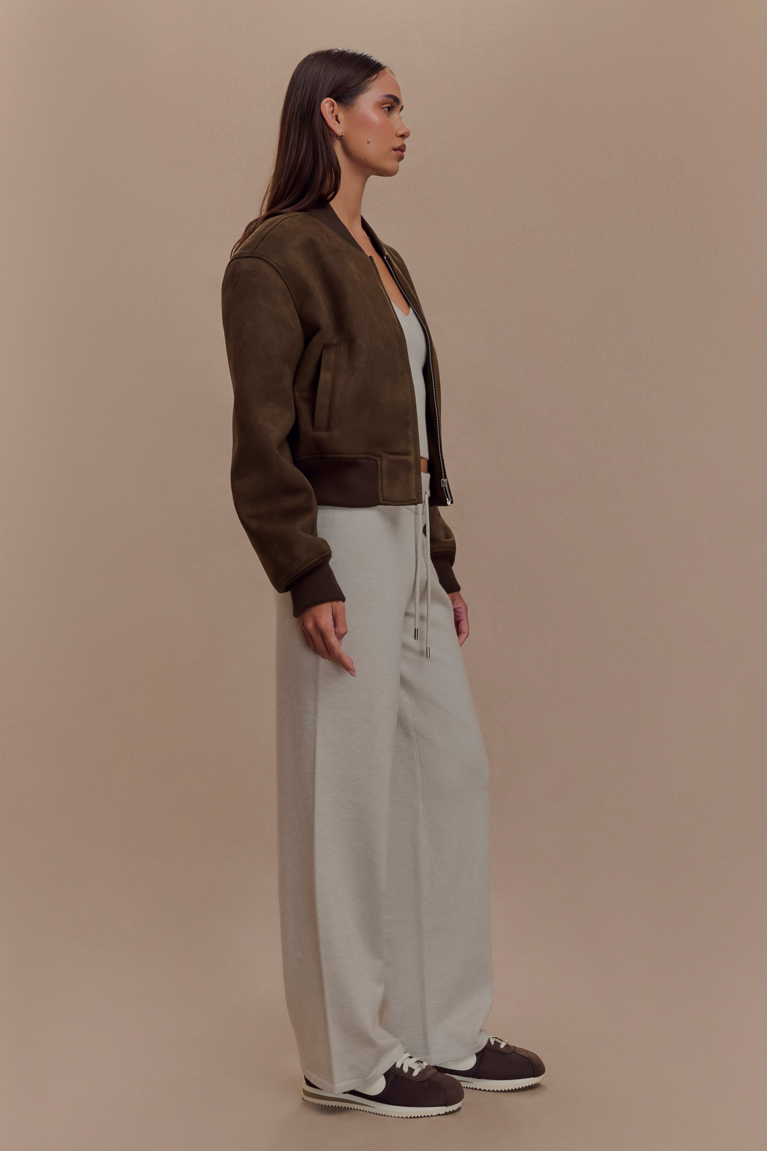 Rudy Suede Bomber Jacket - Chocolate、mySite、solidvoid