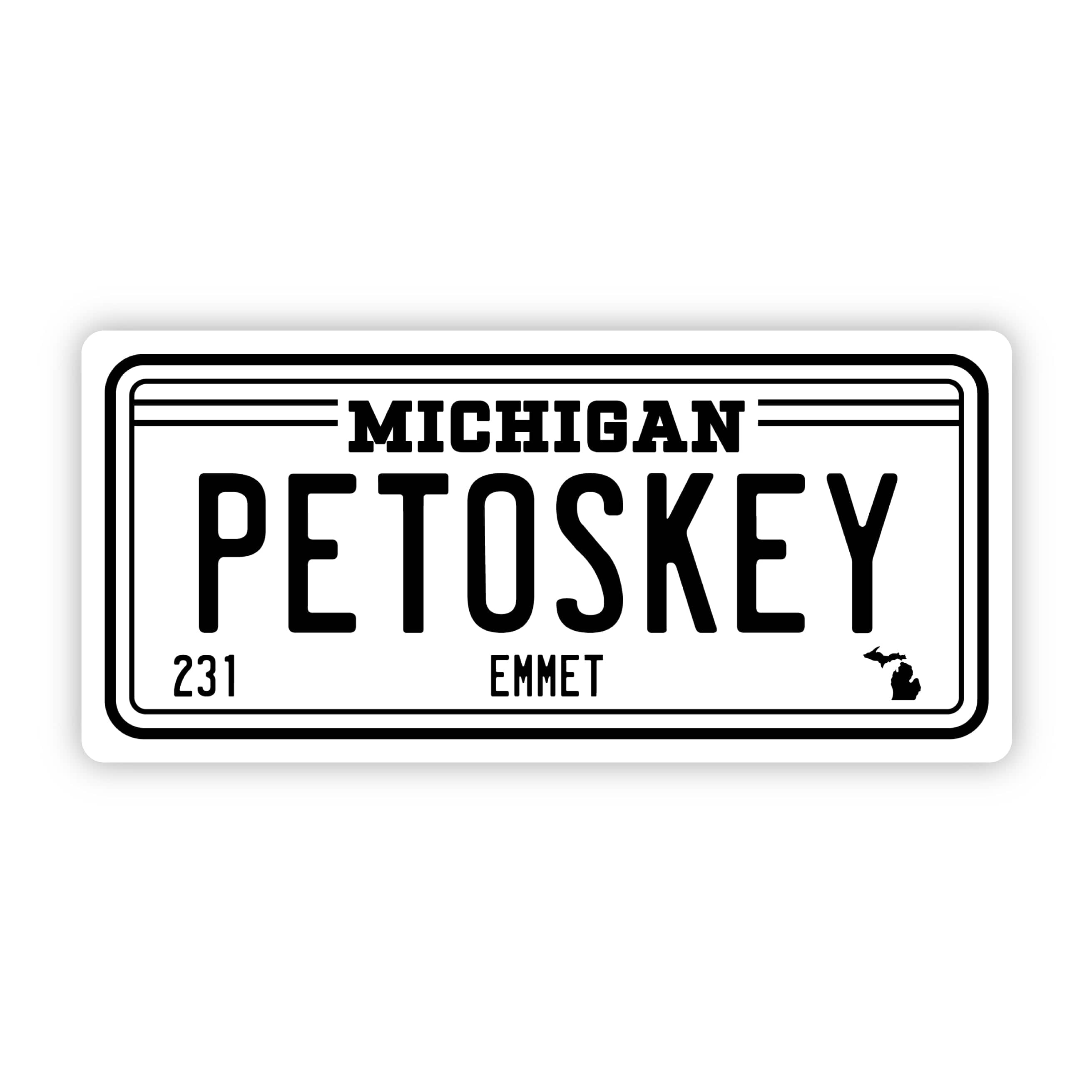  Petoskey Michigan 231 License Plate Sticker、mySite、ghnorth