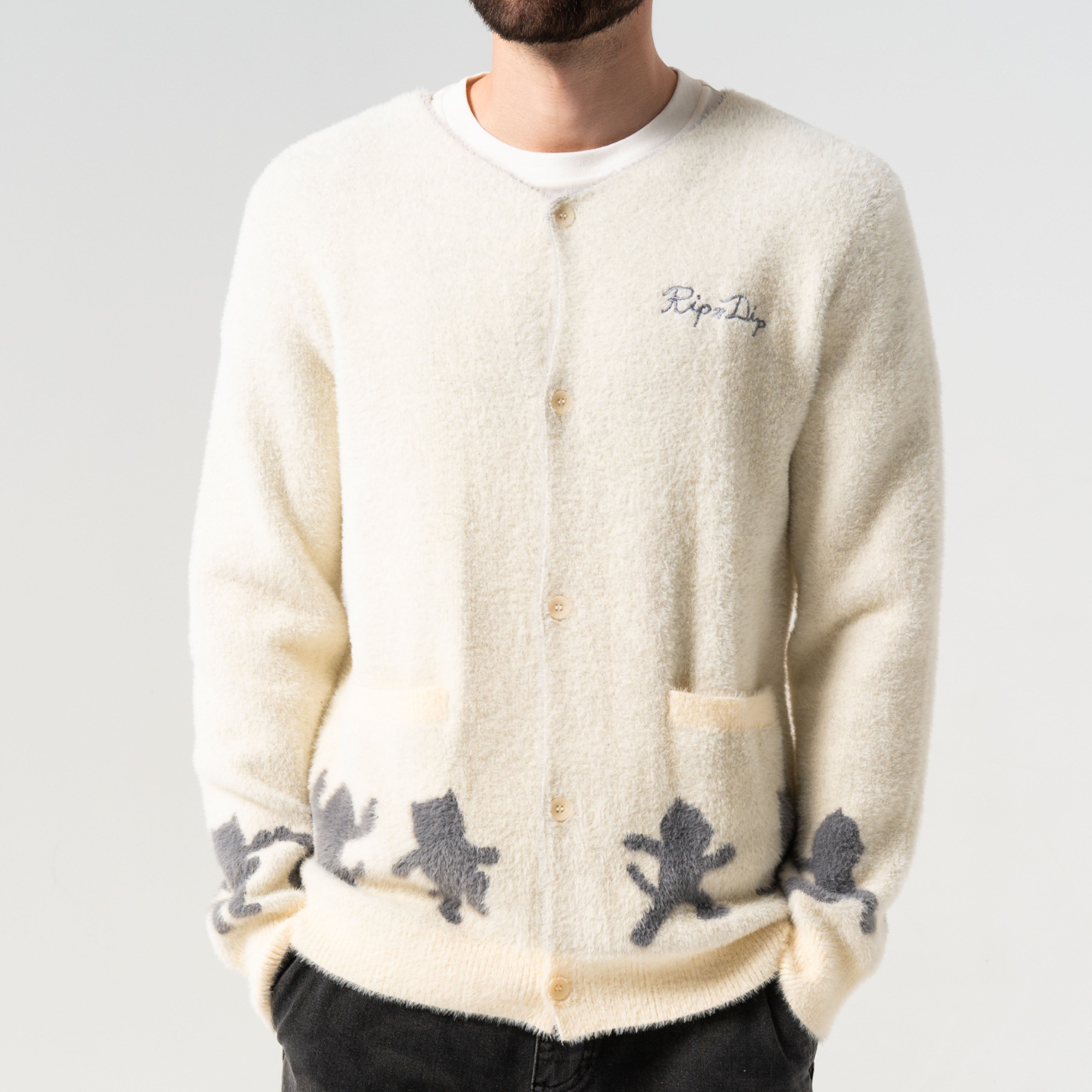  Cosmic Nerm Mohair Cardigan (Off White)、mySite、merchandisen