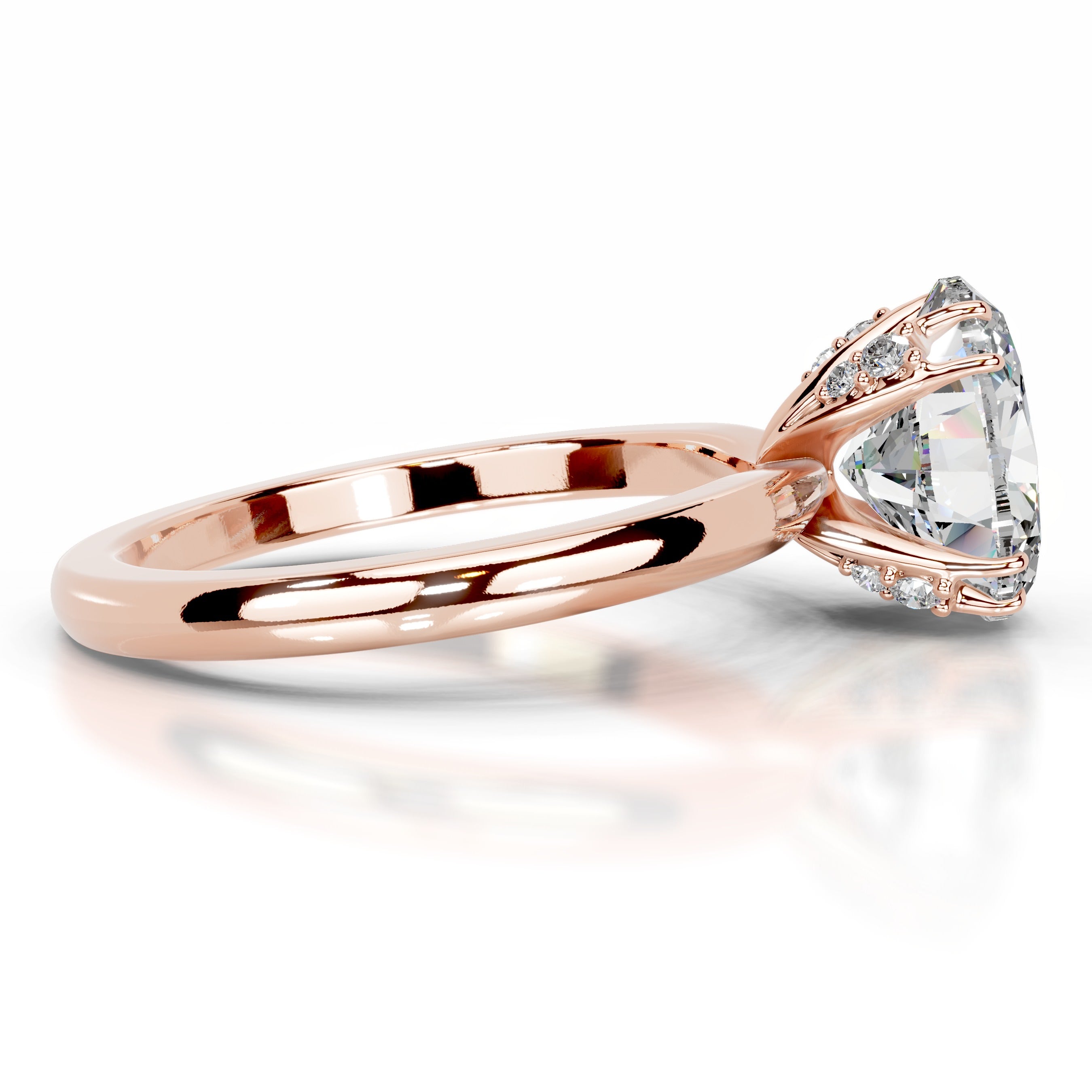 Ballina Moissanite & Diamond Ring - 14K Rose Gold、mySite、hinf8tx79