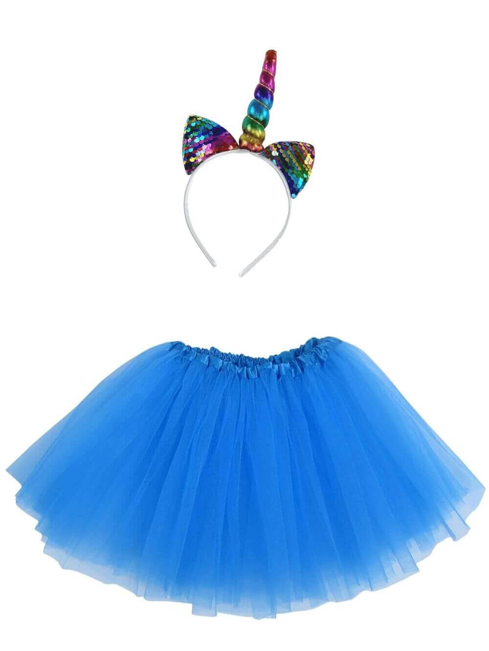 Adult Rainbow Unicorn Costume - Tutu Skirt & Headband Set for Adult or Plus Size、mySite、camillekostekn