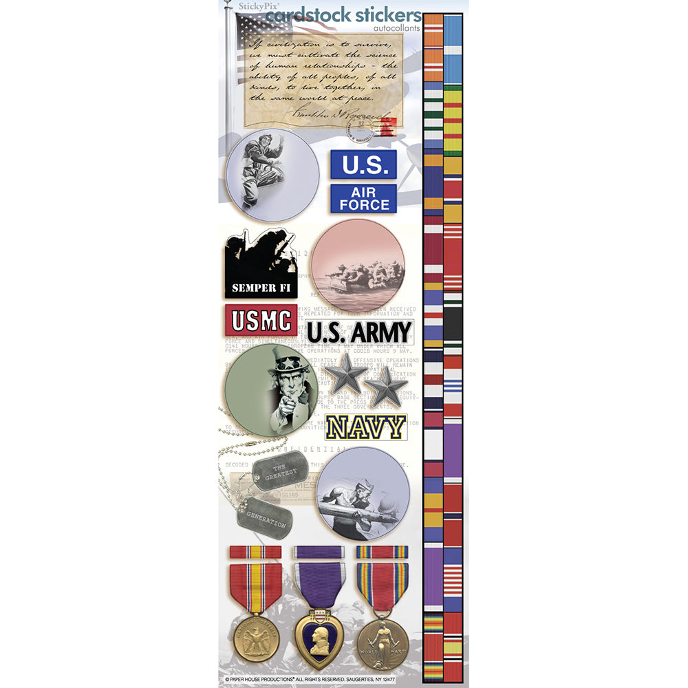  U. S. Military Cardstock Stickers、mySite、ghnorth
