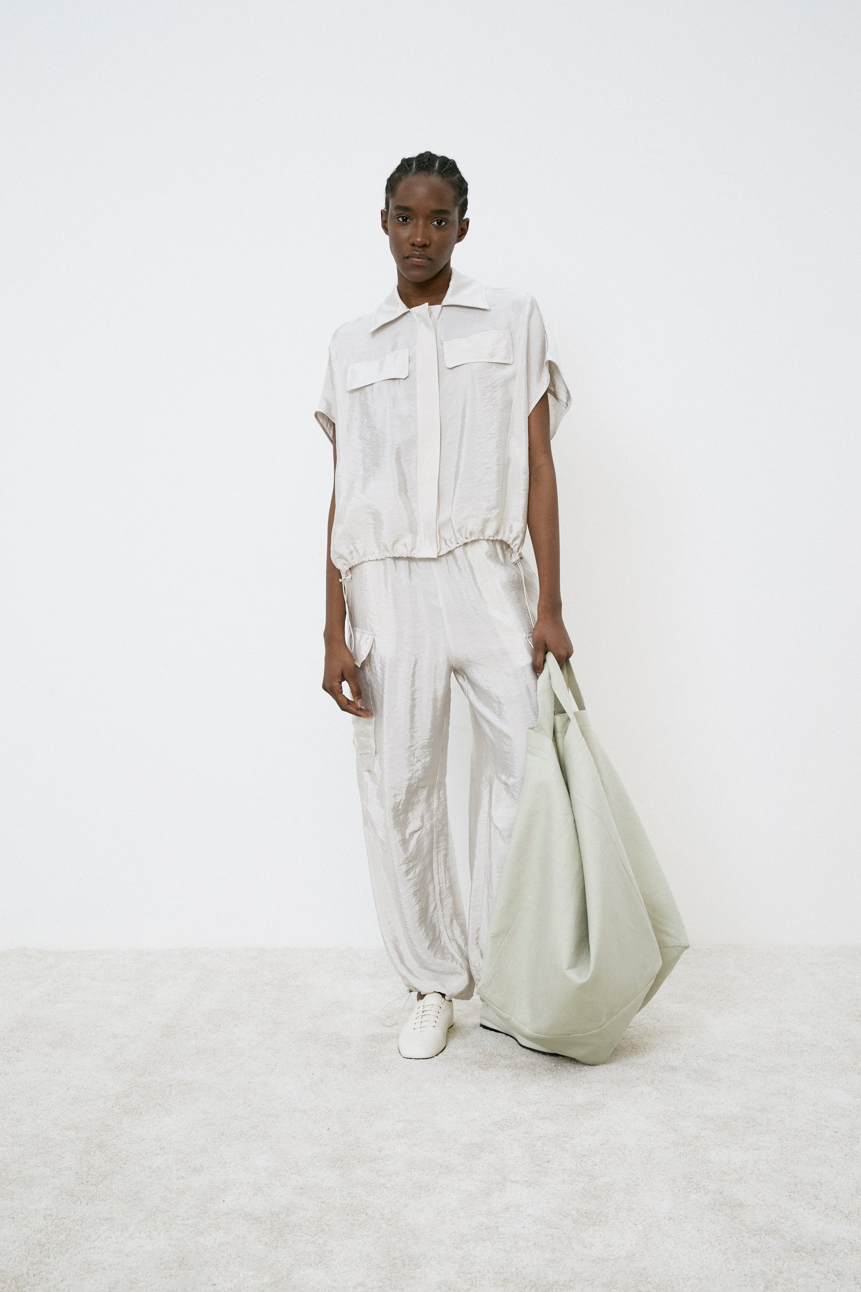 MEIMEIJ Satin Cargo Pants - Final Sale、mySite、noshort