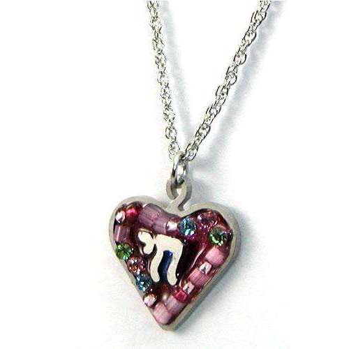 Seeka Pretty in Pink Heart and Chai Necklace、mySite、topwebapps