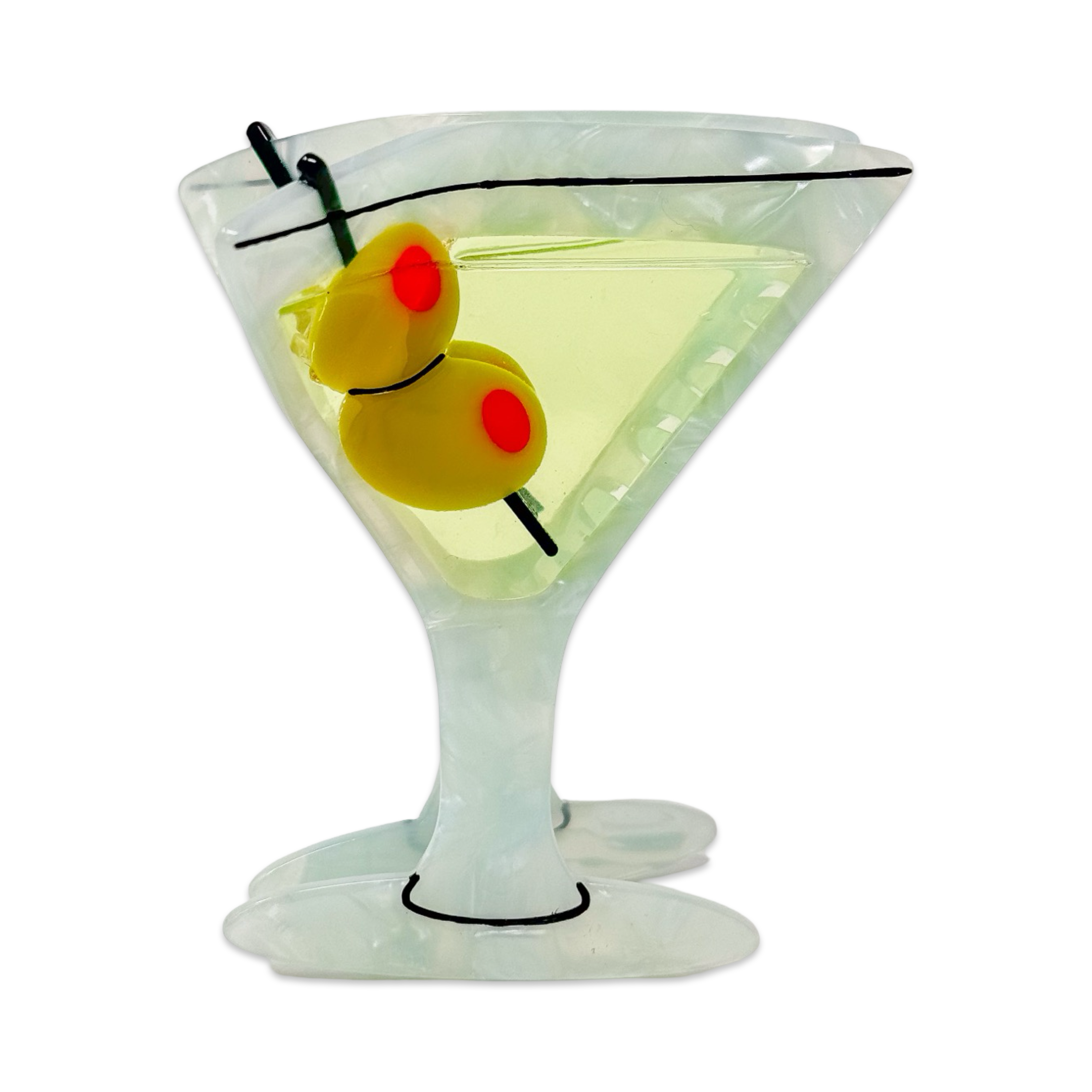 Jenny Lemons - Large Martini Hair Claw Clip、mySite、garagedoors4me