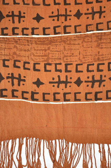 Brown, Black and Beige Mud Cloth (Bògòlanfini) Shawl、mySite、solidvoid