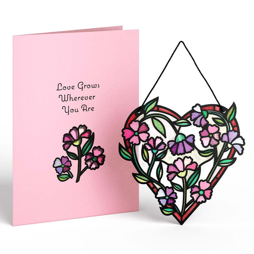 Love Grows Heart Suncatcher Card、mySite、solidvoid