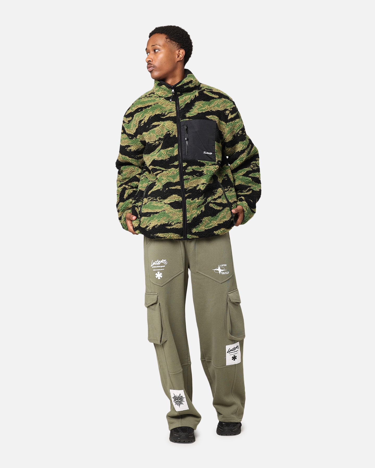 X-Large Reversible Sherpa Jacket Black/Camo、mySite、zt4zffjzw