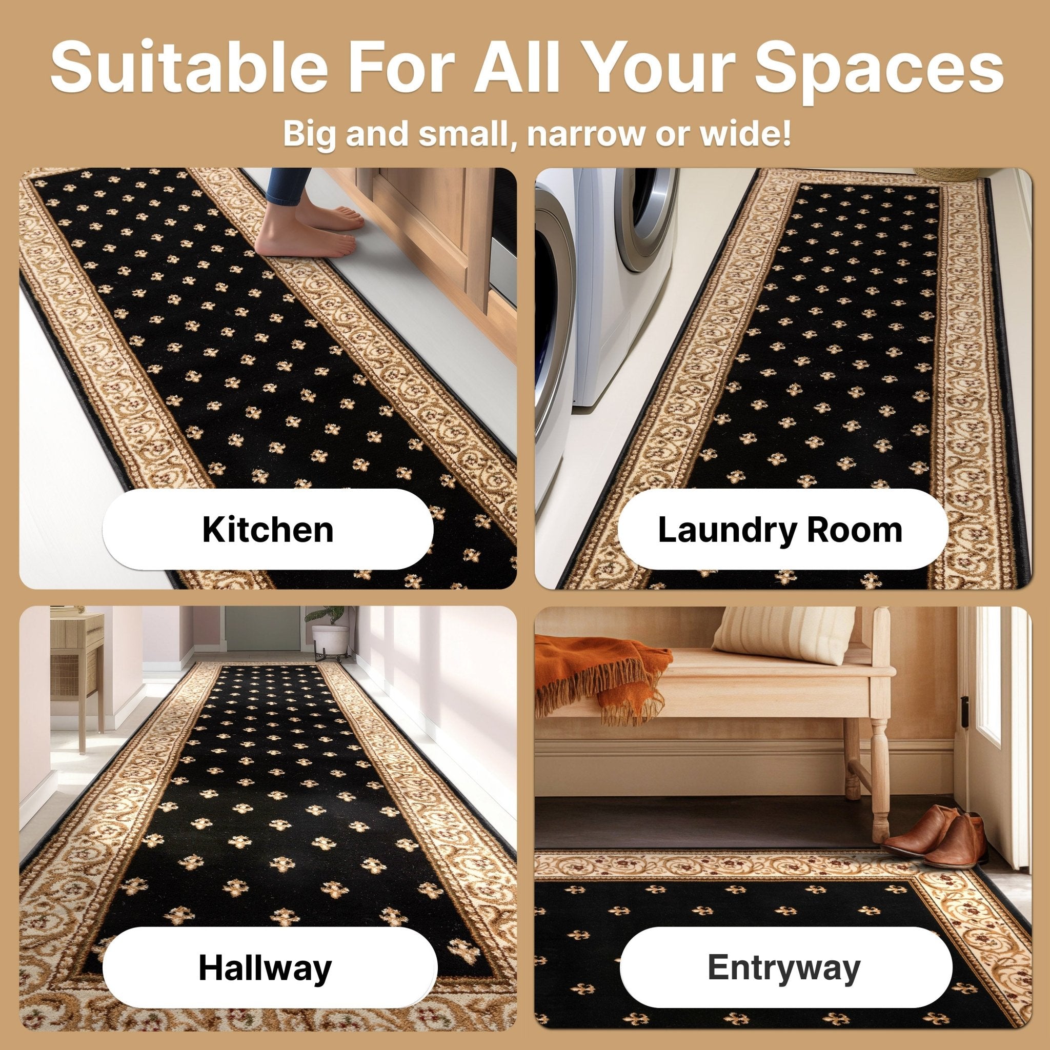 Fleur de Lis Elegance Easy to Clean Rug、mySite、gigharbornorthrealestate