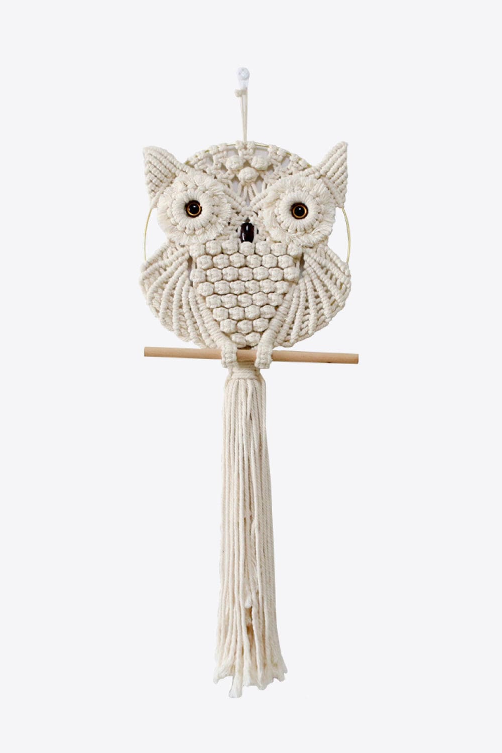 Hand-Woven Owl Macrame Wall Hanging、mySite、g9winljtr