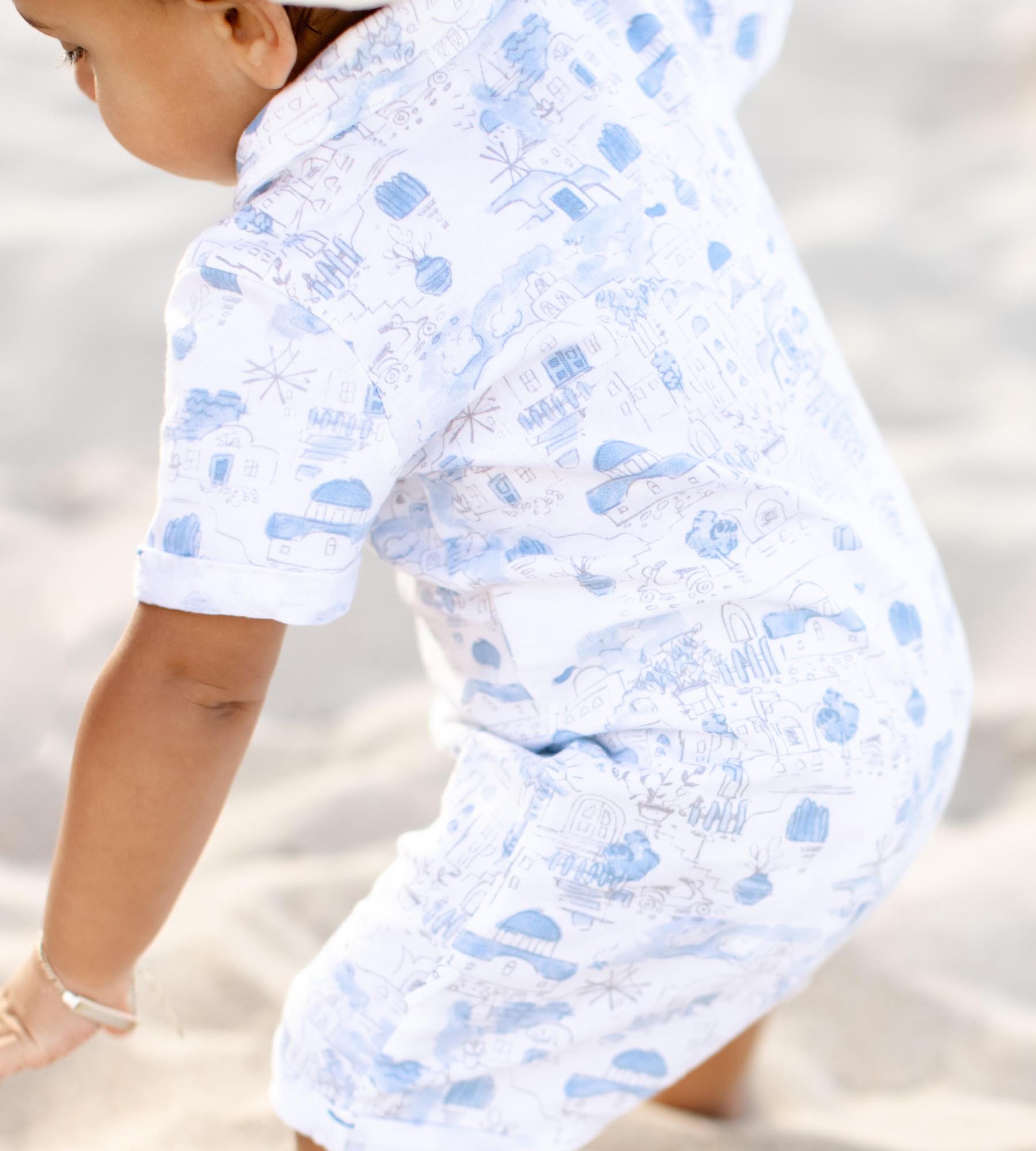 Santorini Organic Baby Boy Romper、mySite、g9winljtr