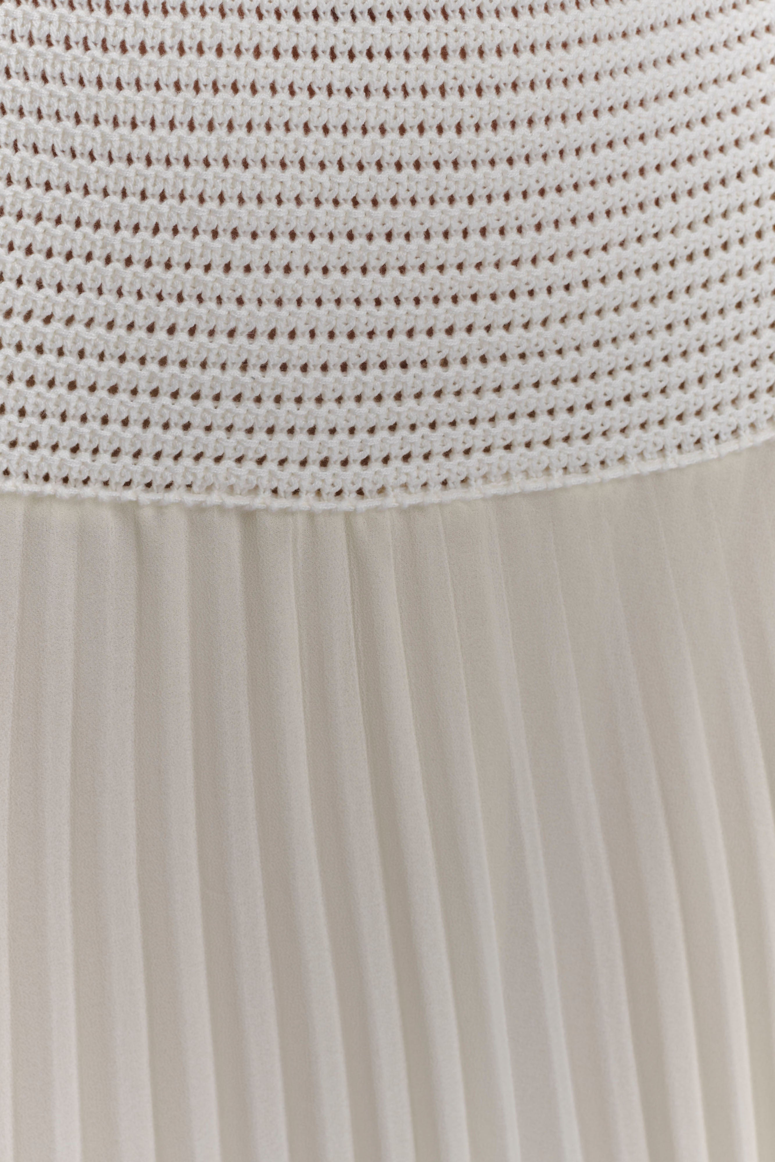 Catherine Crochet Pearl Maxi Dress - White、mySite、solidvoid