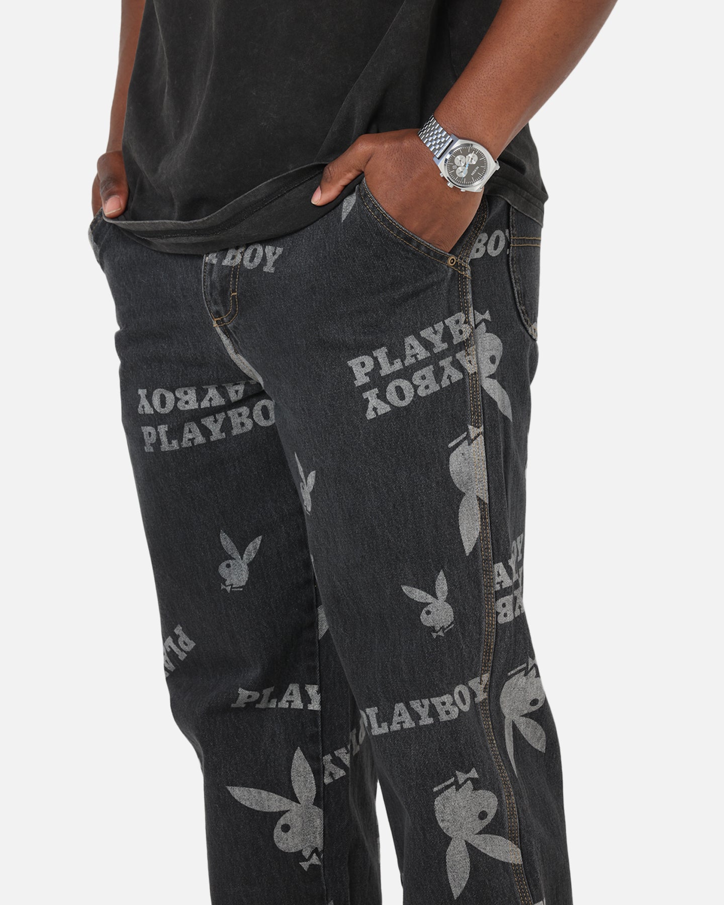 Playboy Mess Denim Jeans Washed Black、mySite、zt4zffjzw