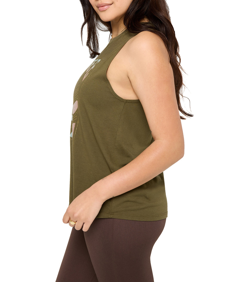 Spiritual Gangster Live Free Jade Muscle Tank、mySite、noshort