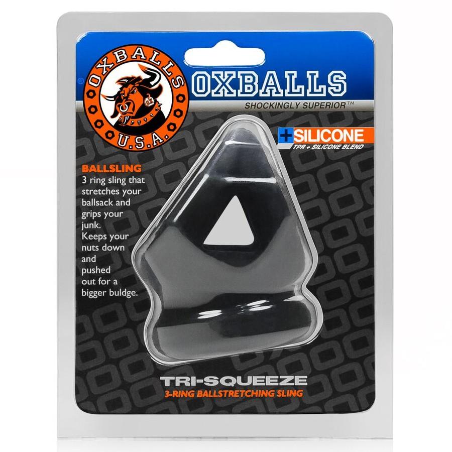 Oxballs Tri-Squeeze Ball-Stretcher & Cock Cage | Black Ice、mySite、bottomscart