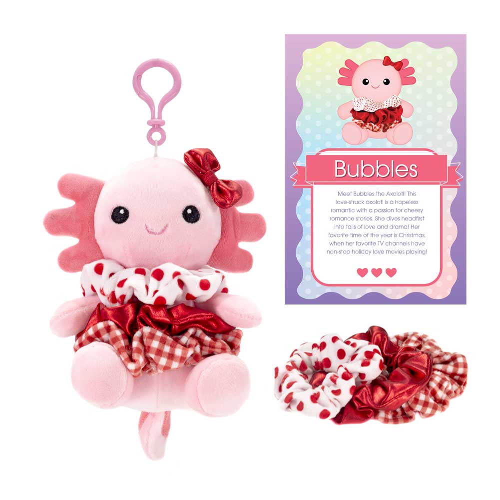 SCRUNCH BUNCH - 6IN Axolotl Keyclip、mySite、g9winljtr