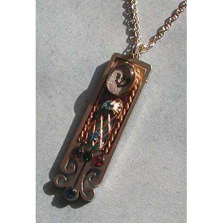 Seeka Mezuzah Necklace with Shin、mySite、topwebapps