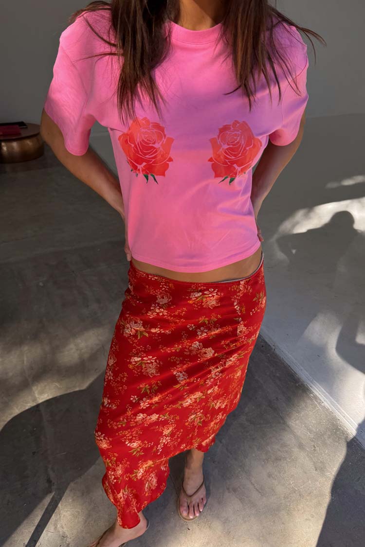 Pink Rose Boob T-Shirt、mySite、solidvoid