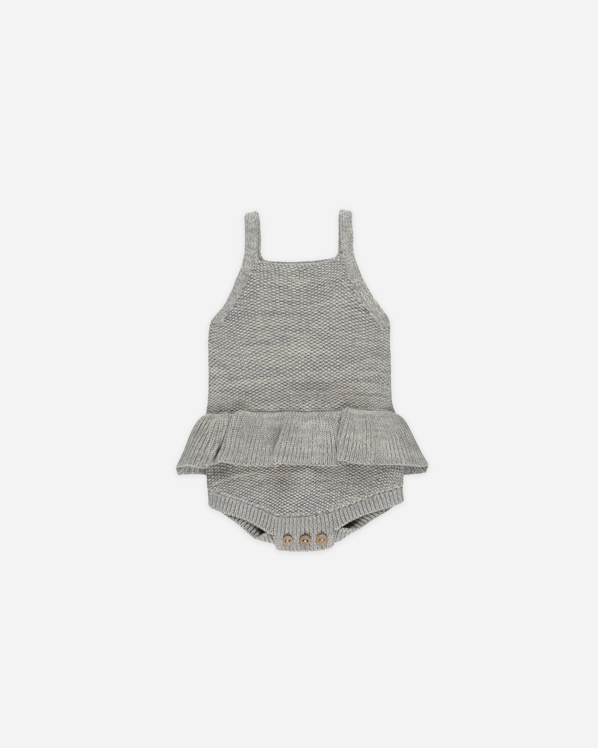  Knit Ruffle Romper || Heathered Blue、mySite、layawaytickets
