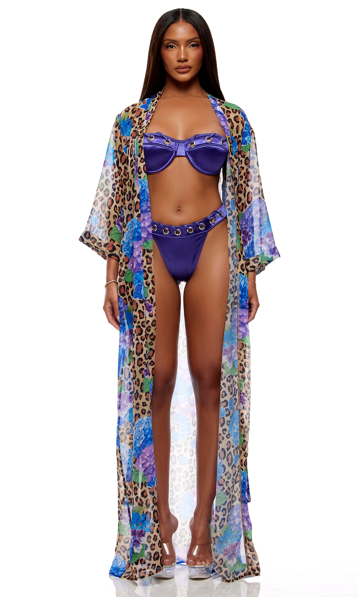 Termoli Mesh Pool Kimono - Cheetah Blue、mySite、bengalsvssteelers