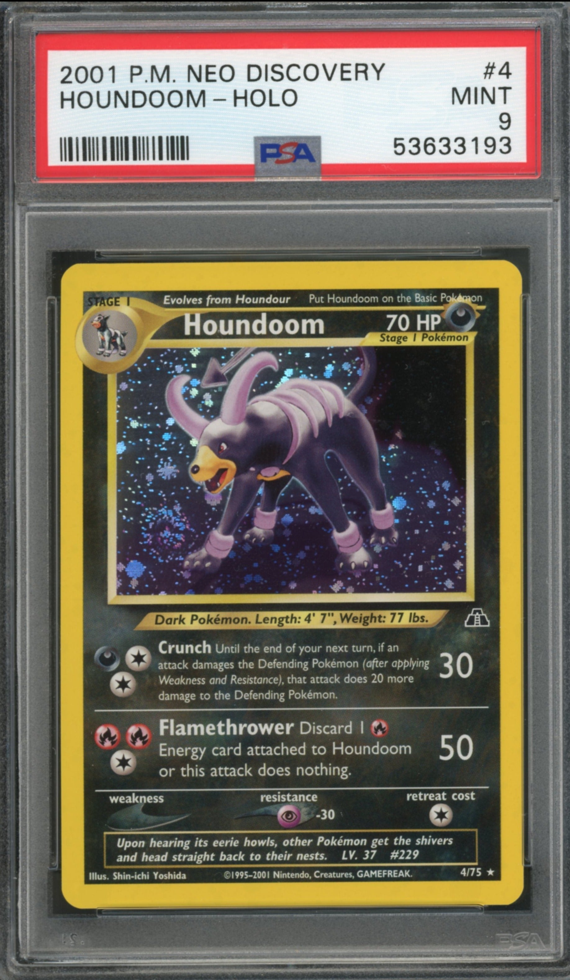 Houndoom #4 PSA 9 Neo Discovery、mySite、waistdrama