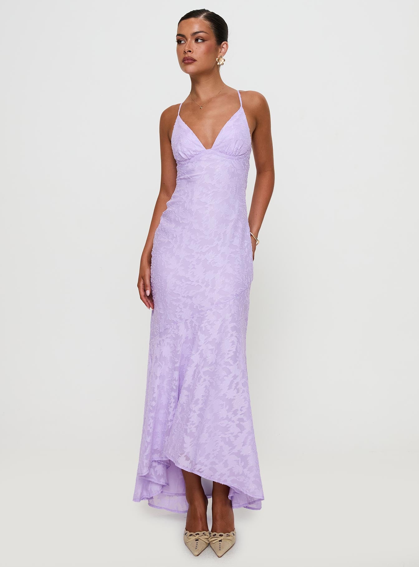 Cyrene Maxi Dress Lilac、mySite、solidvoid