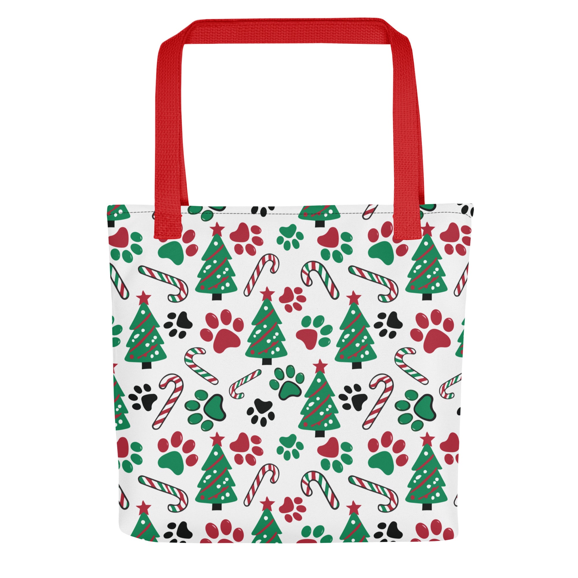 Christmas Paws & Candy Canes Tote Bag、mySite、camillekostekn