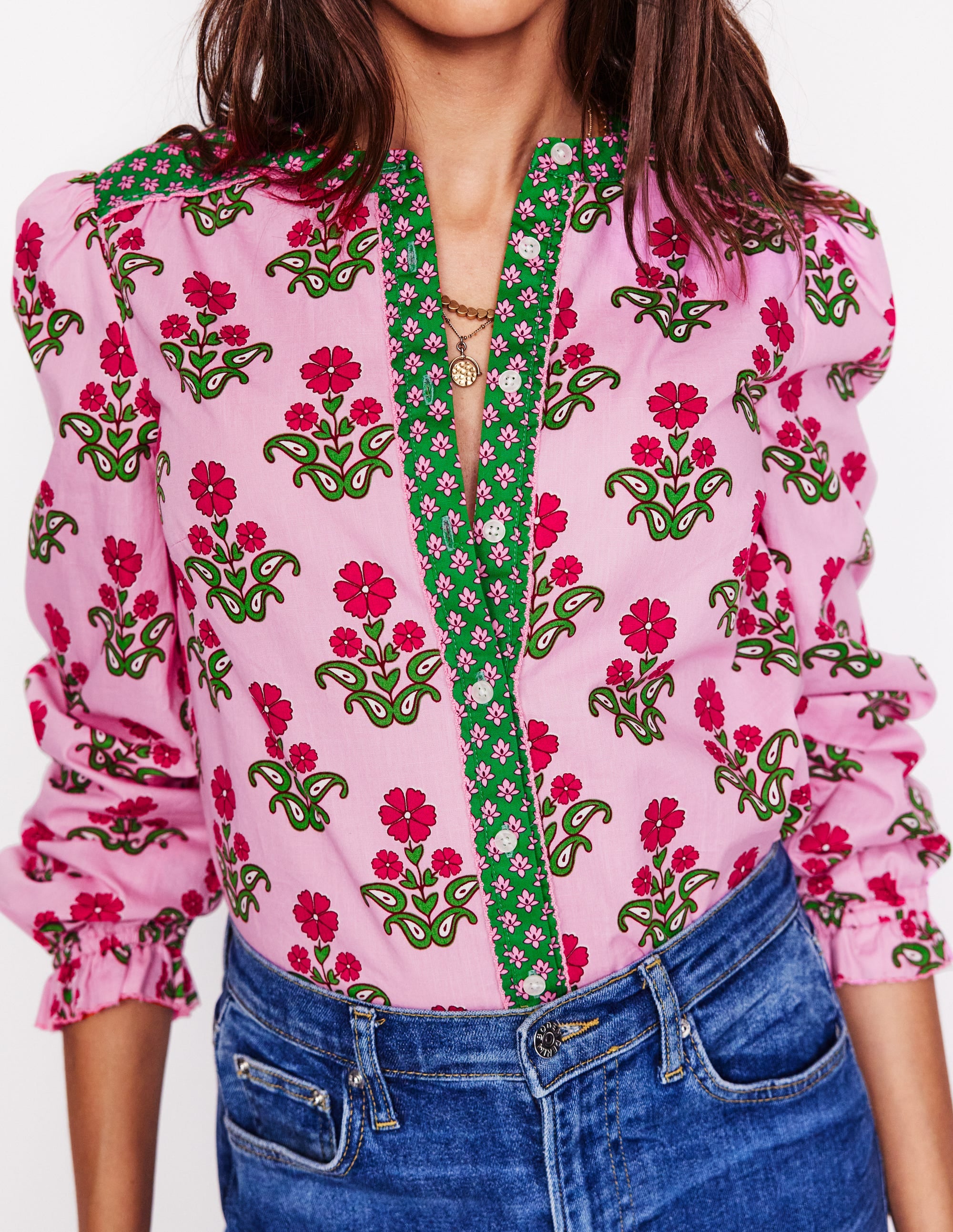  Arabella Cotton Blouse-Meadowsweet Pink, Pansy Stamp、mySite、ashleygrahame