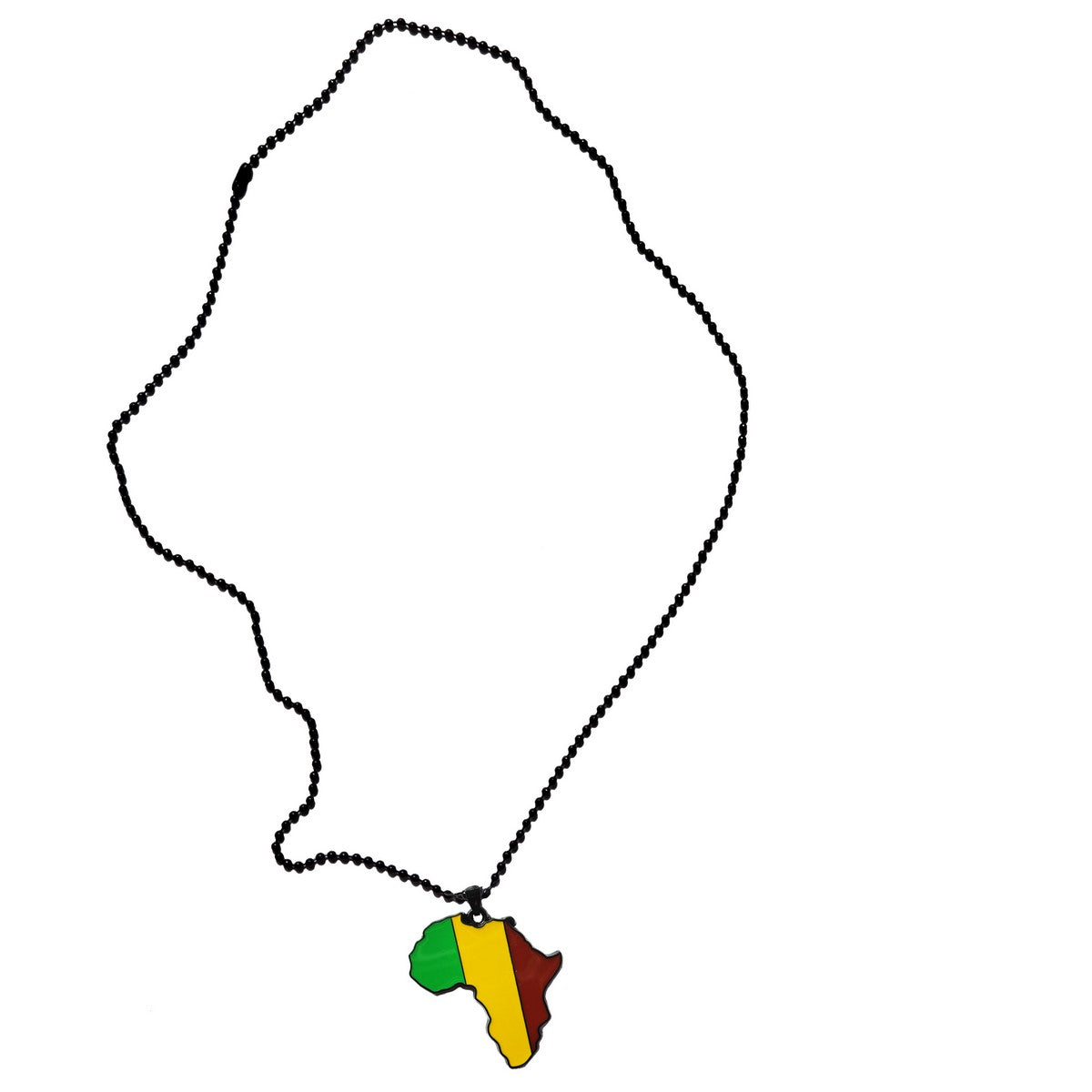 Mali Flag Pendant Necklace Africa Map Necklace、mySite、solidvoid