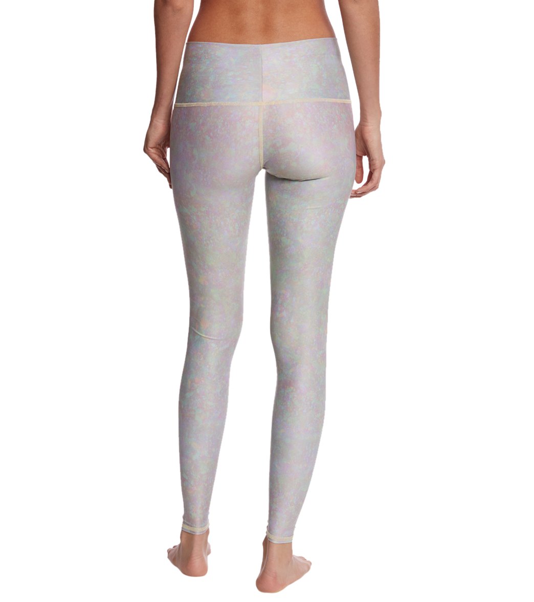 Teeki White Snake Opal Cream Thread Hot Yoga Pants、mySite、noshort
