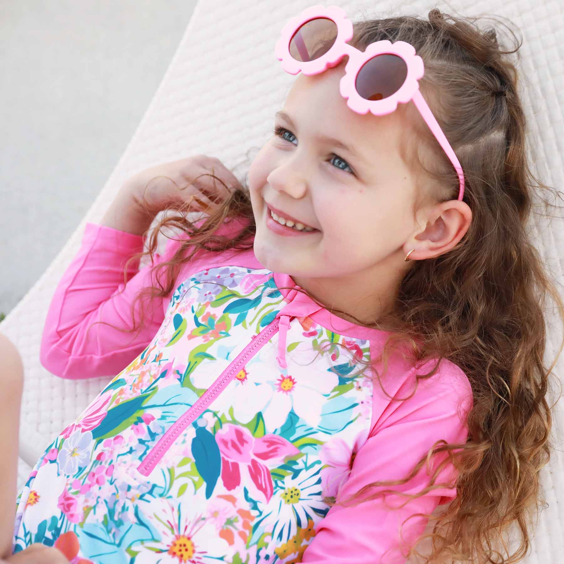  Long Sleeve Rash Guard with Front Zipper | Seaside Blooms、mySite、layawaytickets