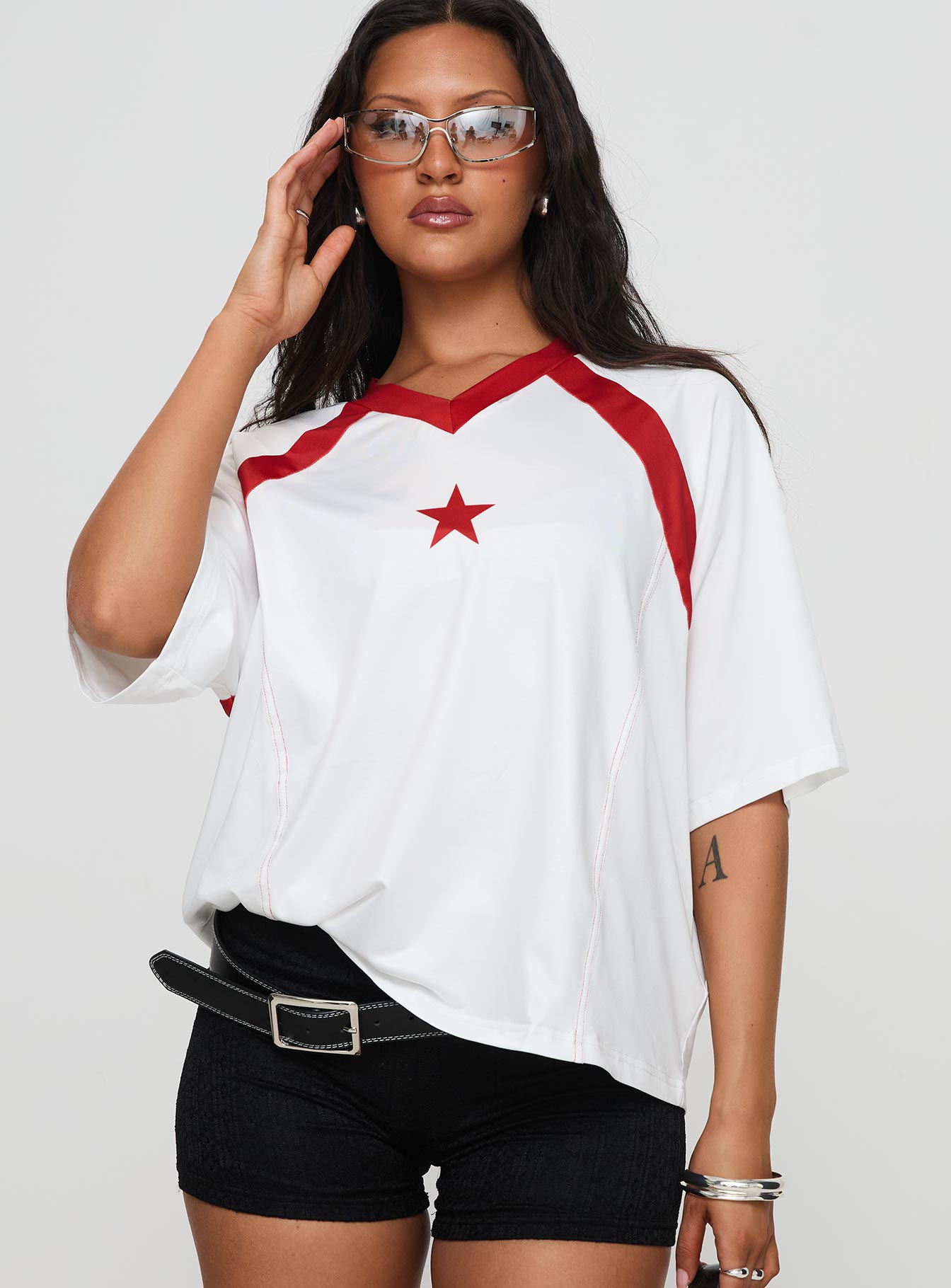 One Star Top White / Red、mySite、solidvoid