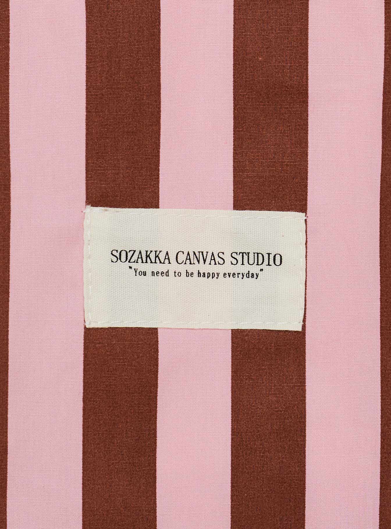 Lelande Striped Tote Bag Pink/brown、mySite、solidvoid