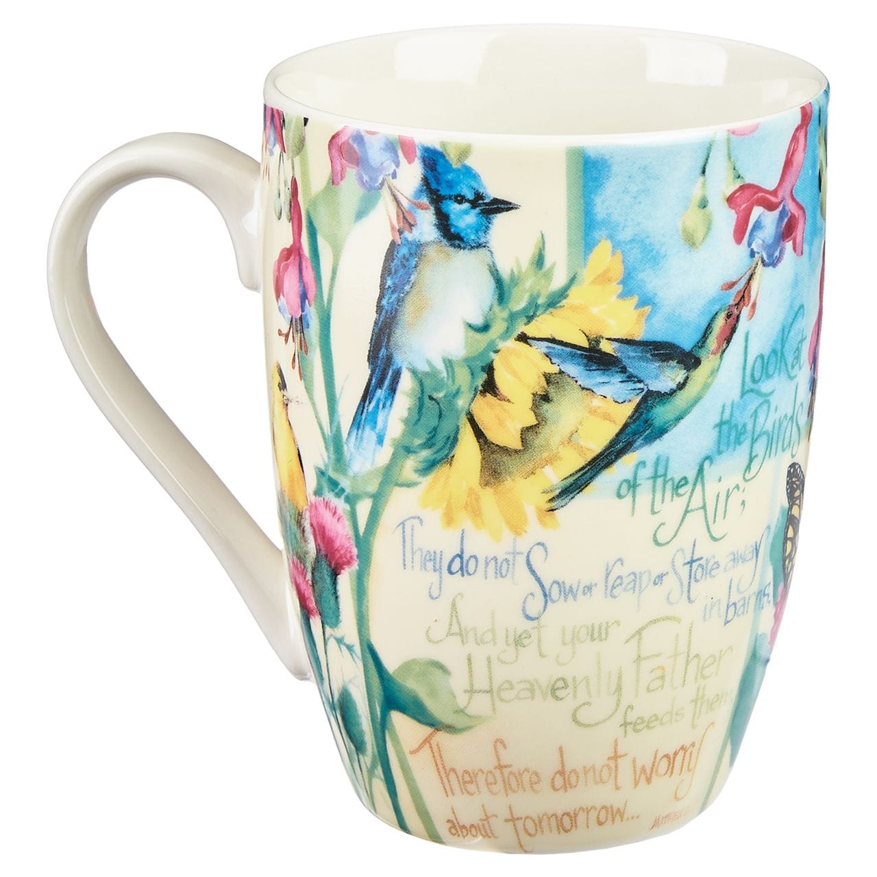 Look at the Birds Scripture Mug Inspirational Beautiful Bird Mug、mySite、g9winljtr